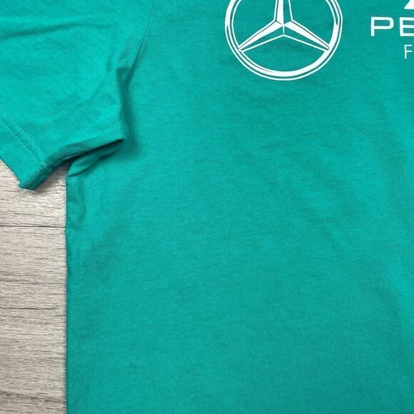 Mercedes Benz Shirt Mens Small Green AMG Formula One Team Puma Racing Cars - Picture 4 of 13